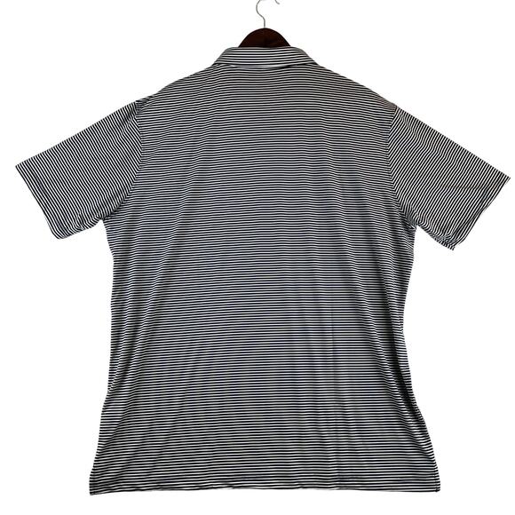 Michael Rouen Blue/White Striped Polo Performance Golf Shirt SZ 2XL NWT - Picture 3 of 7